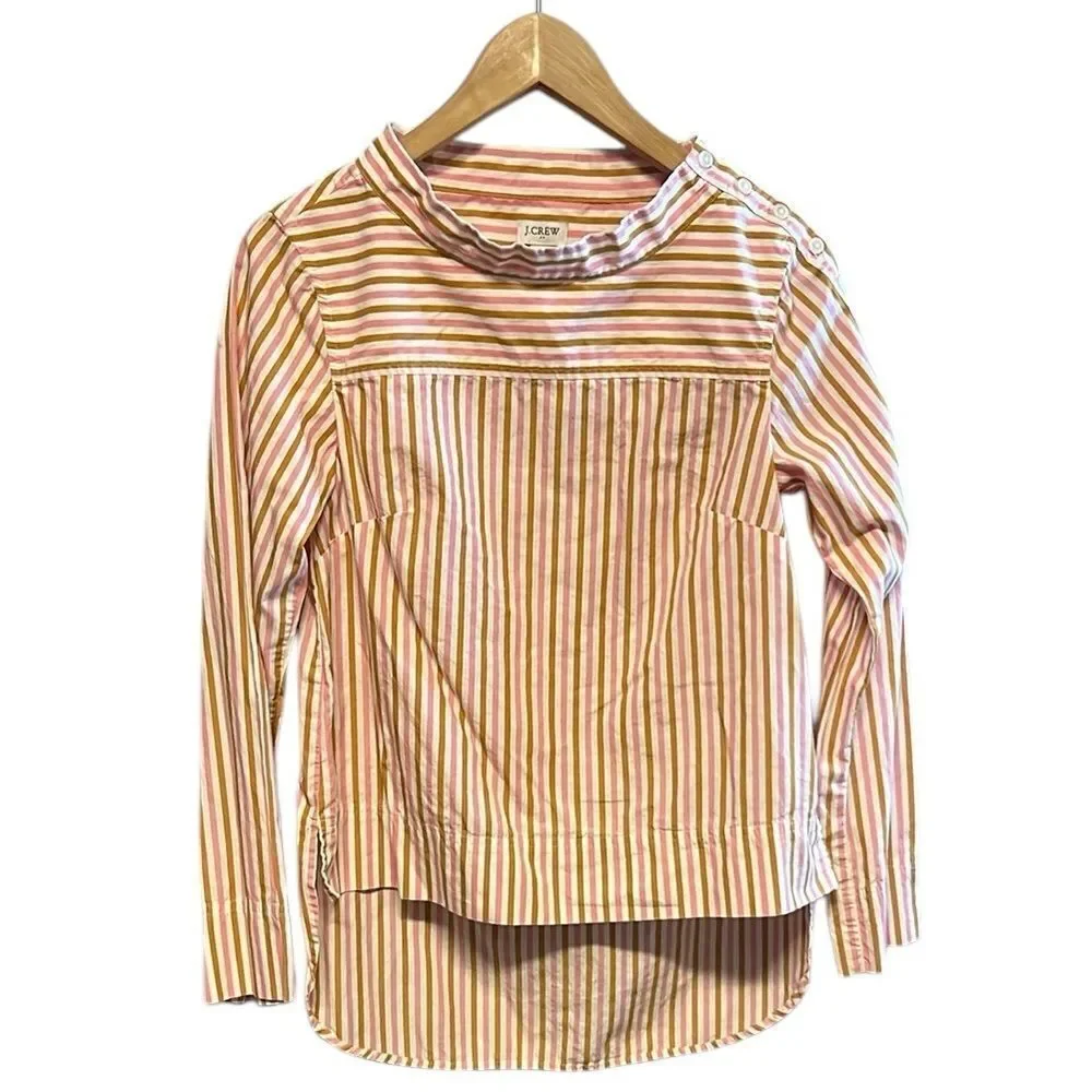J.Crew Funnelneck top in cotton poplin Size 00